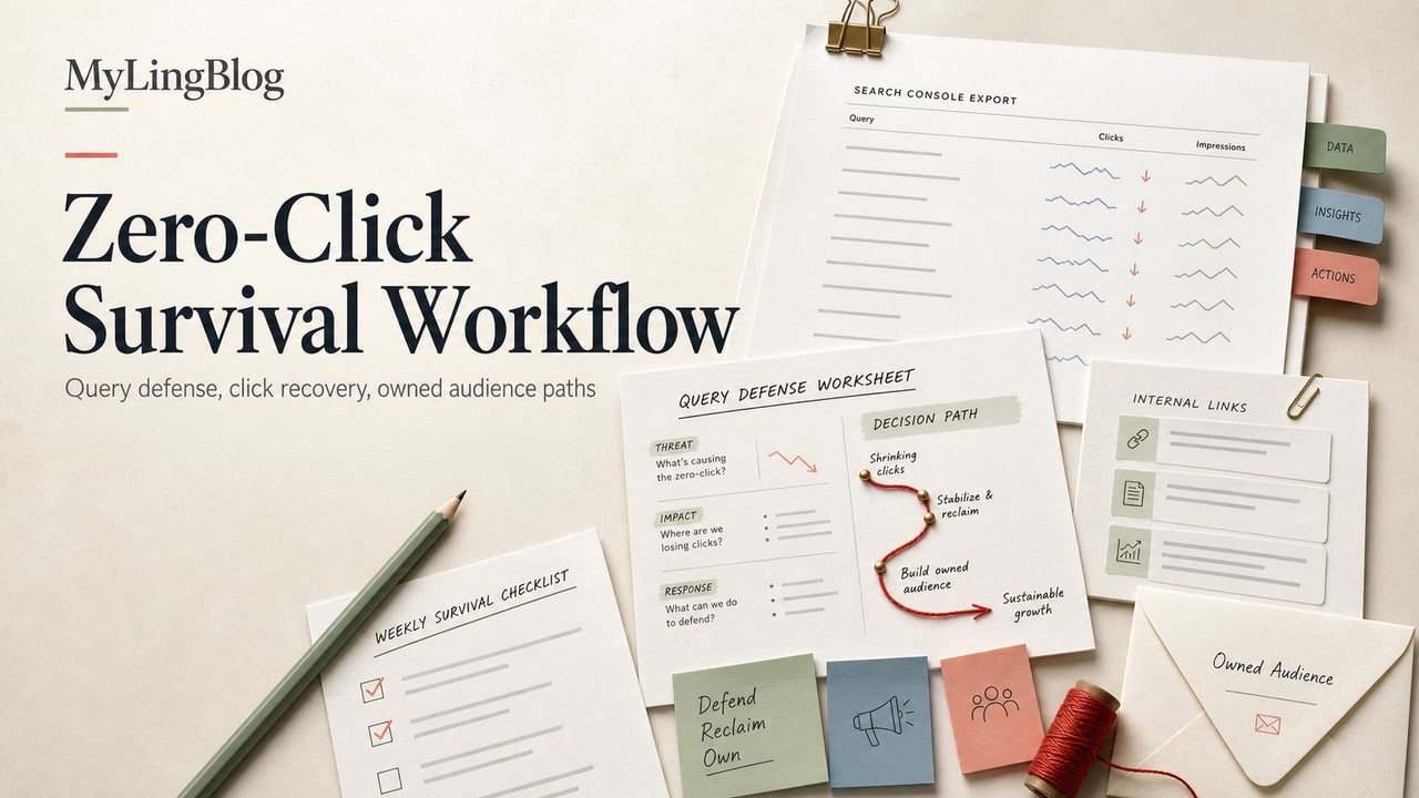 Zero-Click Search Survival Workflow for Bloggers